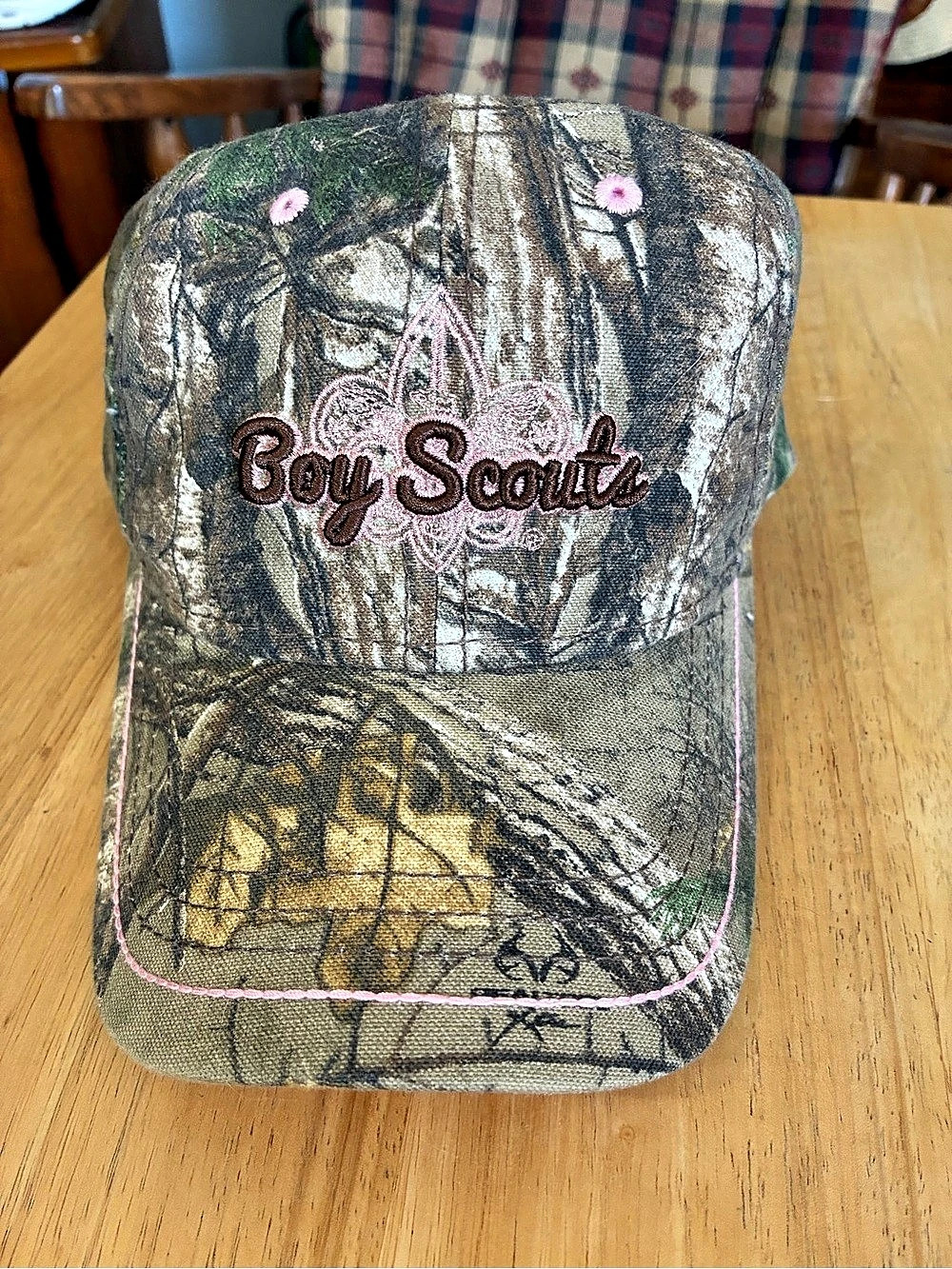 Boy Scouts of America Camo Cap in Green & Pink